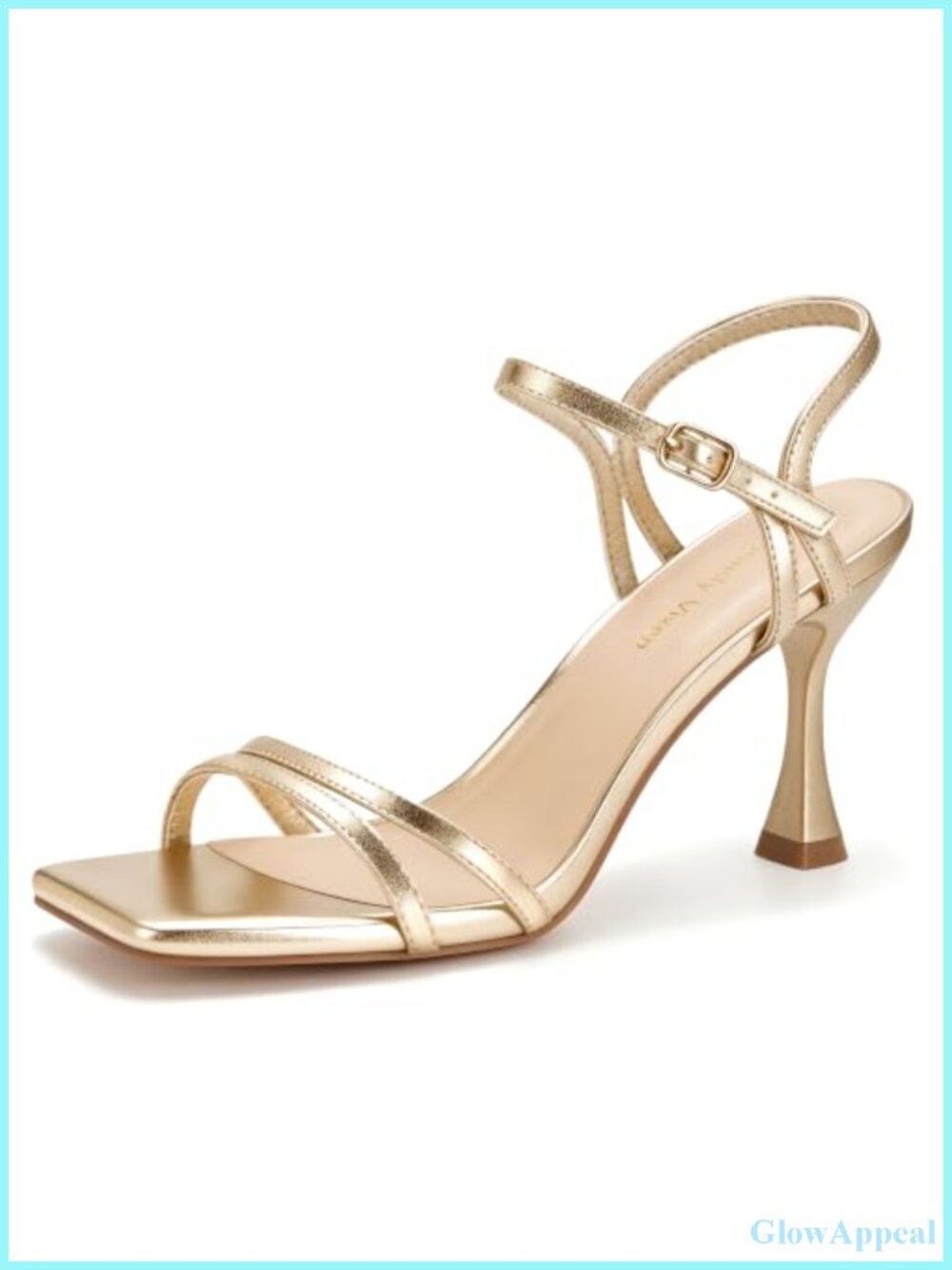 Faux Leather Lace Up Strappy Heeled Sandals Square Toe Party